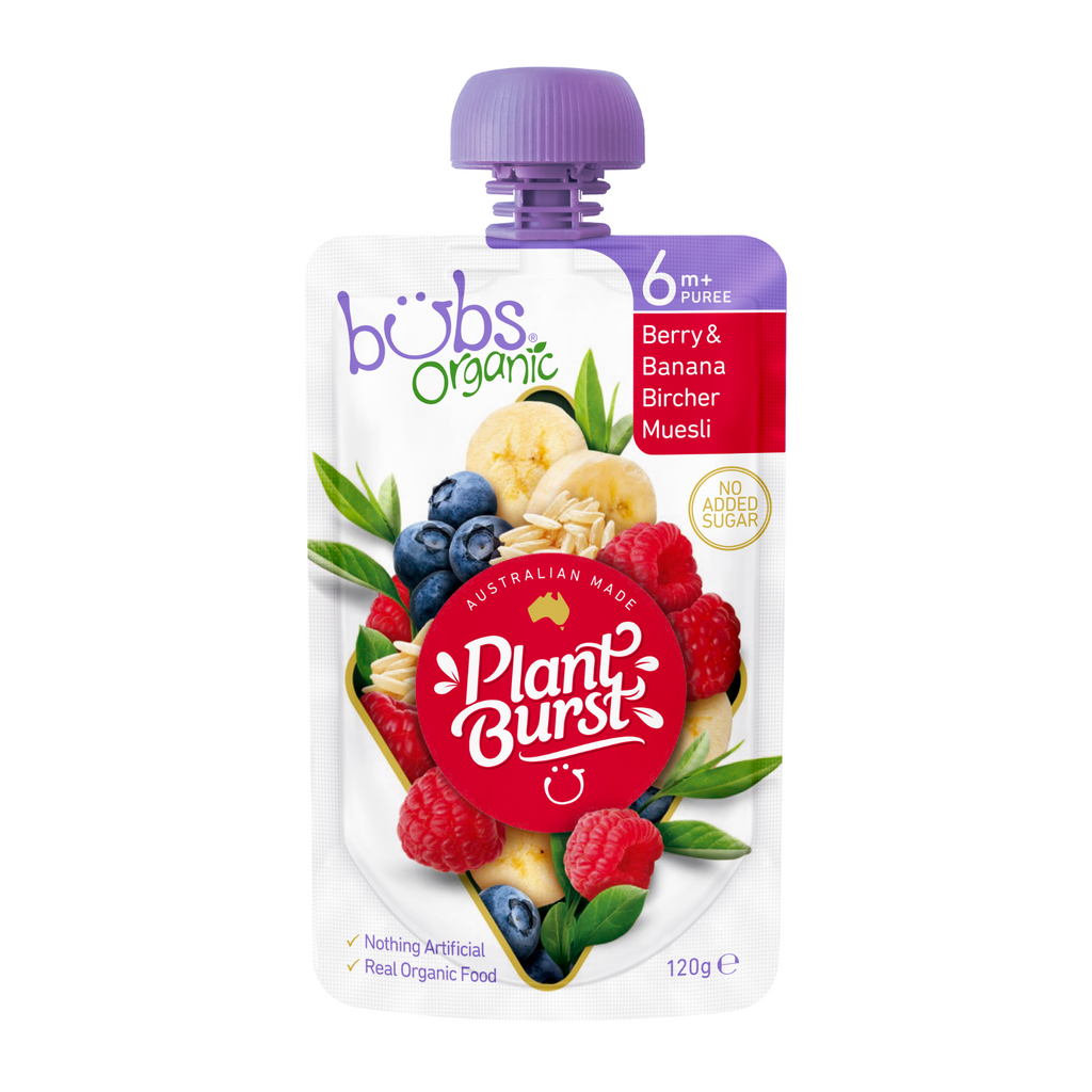 Bubs® Organic Berry and Banana Bircher Muesli (120g) (box of 6)