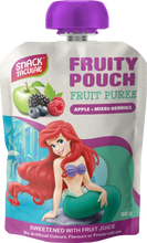 Load image into Gallery viewer, Snacktacular Fruity Pouch Apple + Mixed Berries 90g (box of 3) toddler 3+
