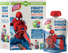 Load image into Gallery viewer, Snacktacular Fruity Pouch Apple + Raspberries + Blueberries 90g (box of 3) toddler 3+
