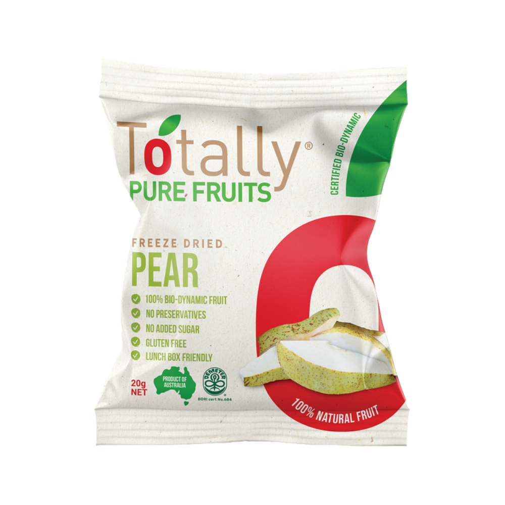 Totally Pure Fruits Freeze Dried Pears (20g) (box of 12) – All Organic ...