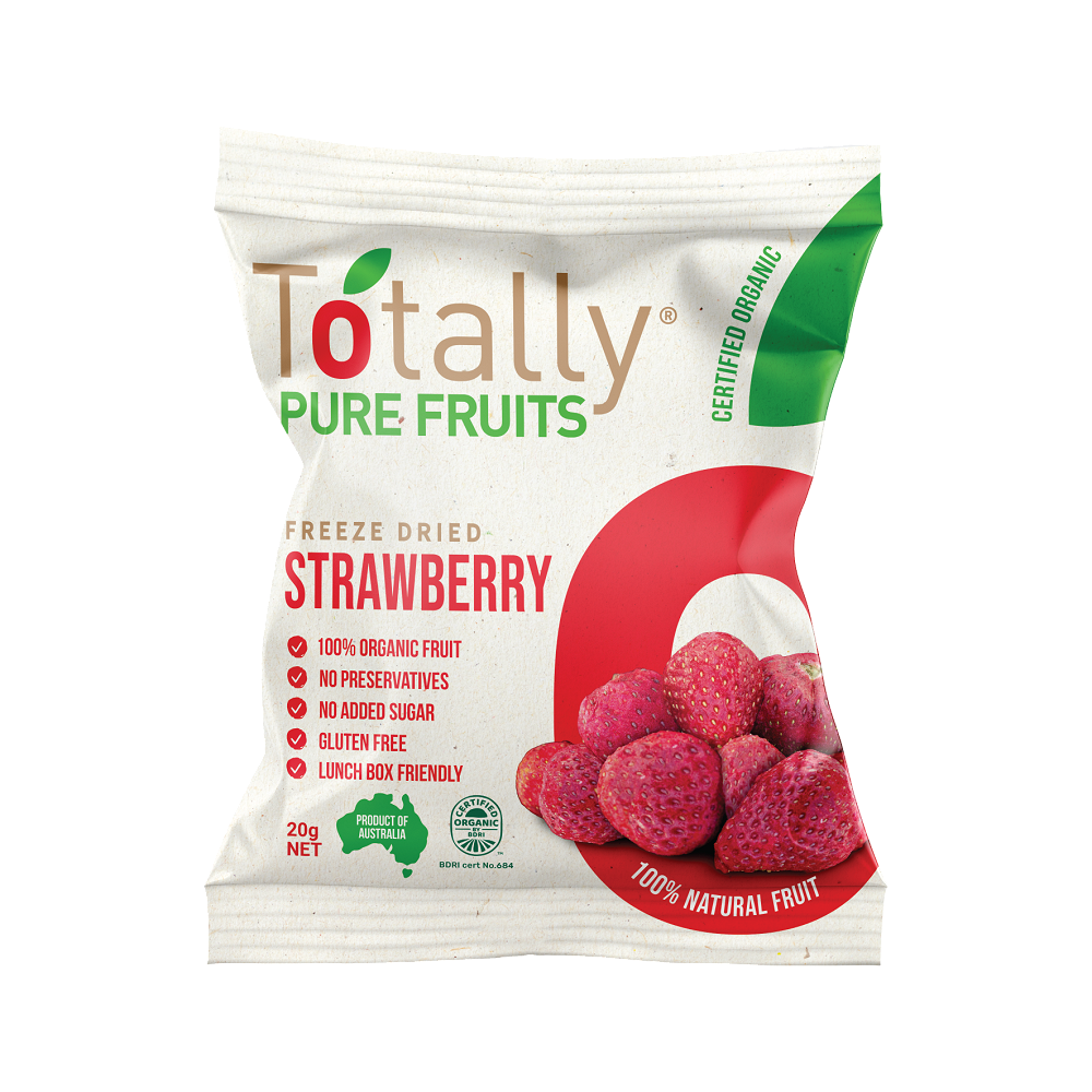 Totally Pure Fruits Freeze Dried Strawberries (20g) (box of 12)