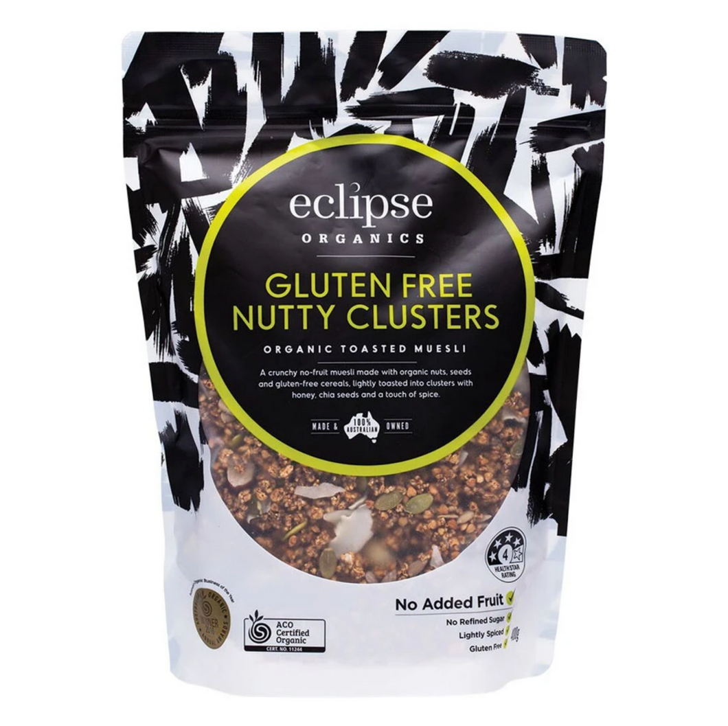 Eclipse Organic Toasted Gluten Free Nutty Clusters (400g) (box of 6)