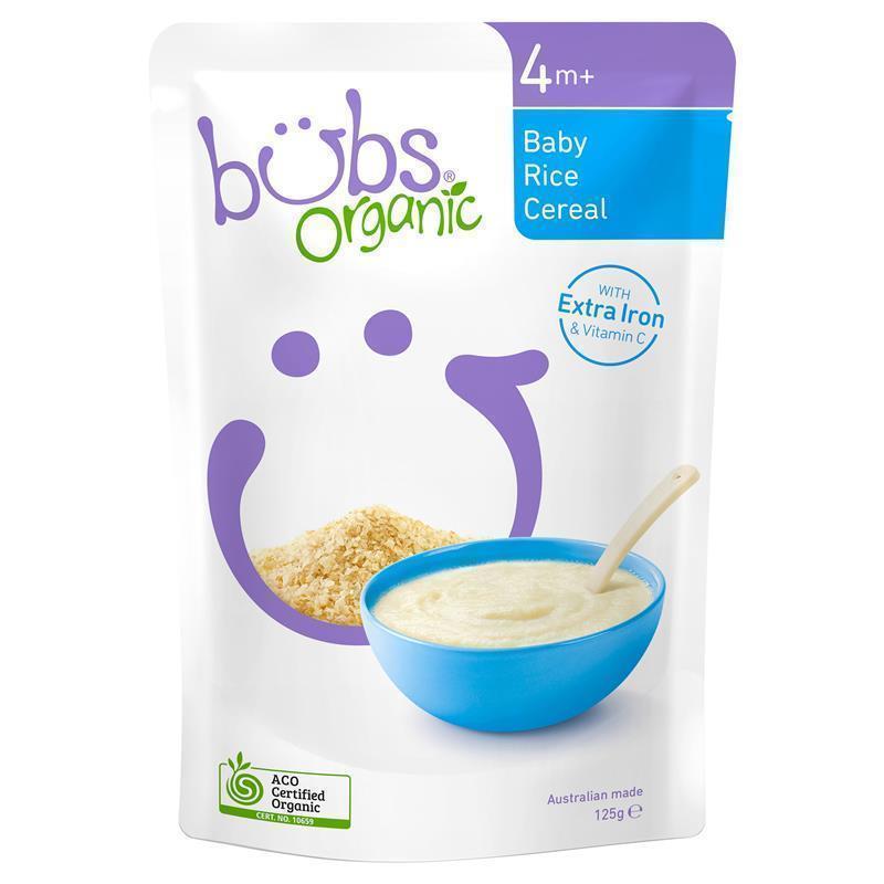 Bubs® Organic Baby Rice Cereal (125g) (box of 6)