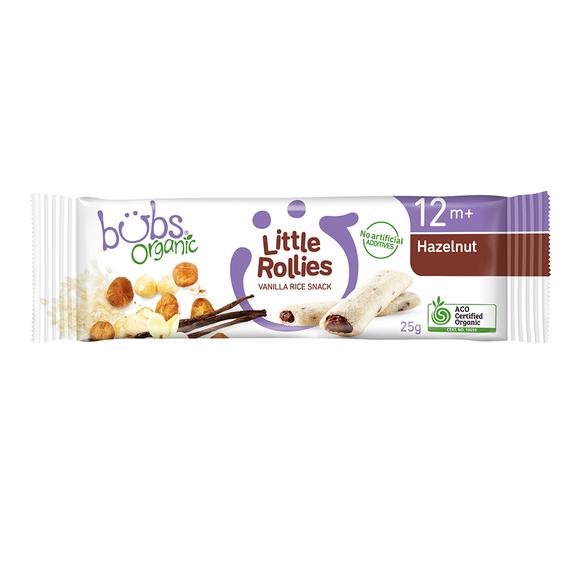Bubs® Organic Little Rollies Hazelnut (25g) (box of 24)