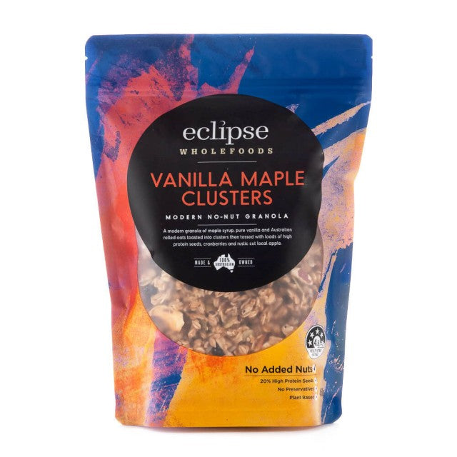 Eclipse Wholefoods Granola Vanilla Maple Clusters (450g) (box of 6)
